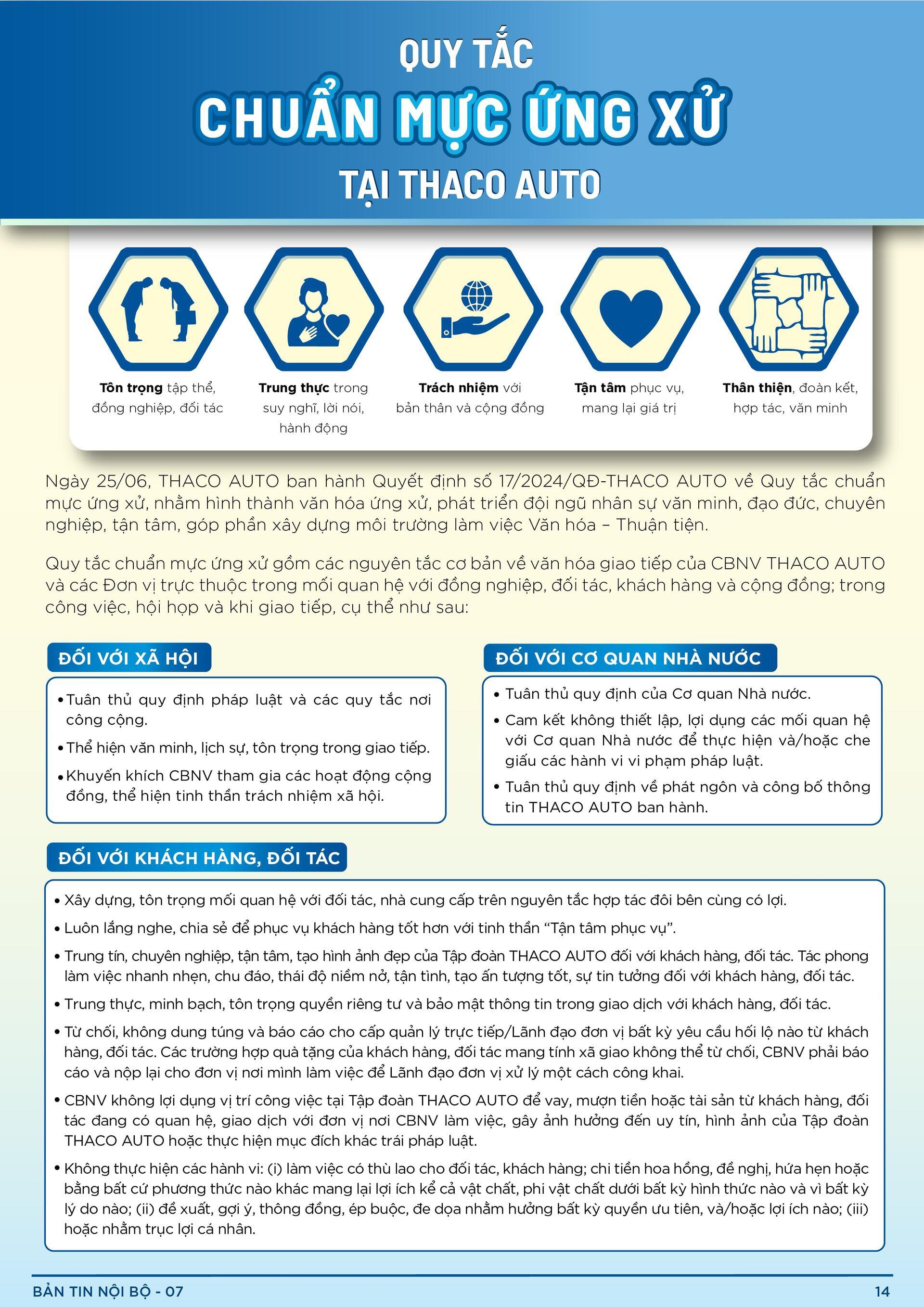 BẢN TIN NỘI BỘ SỐ 7-14