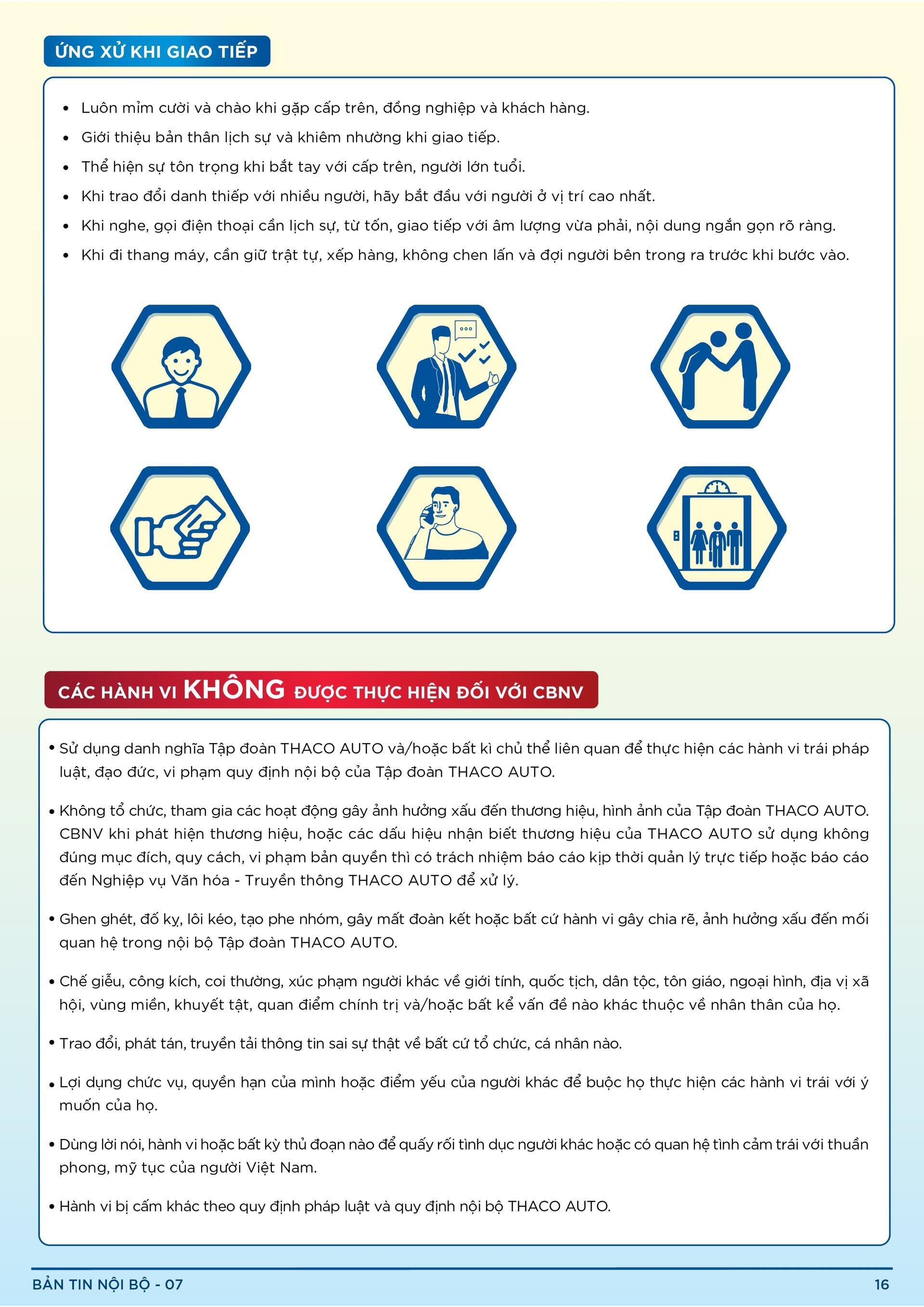 BẢN TIN NỘI BỘ SỐ 7-16