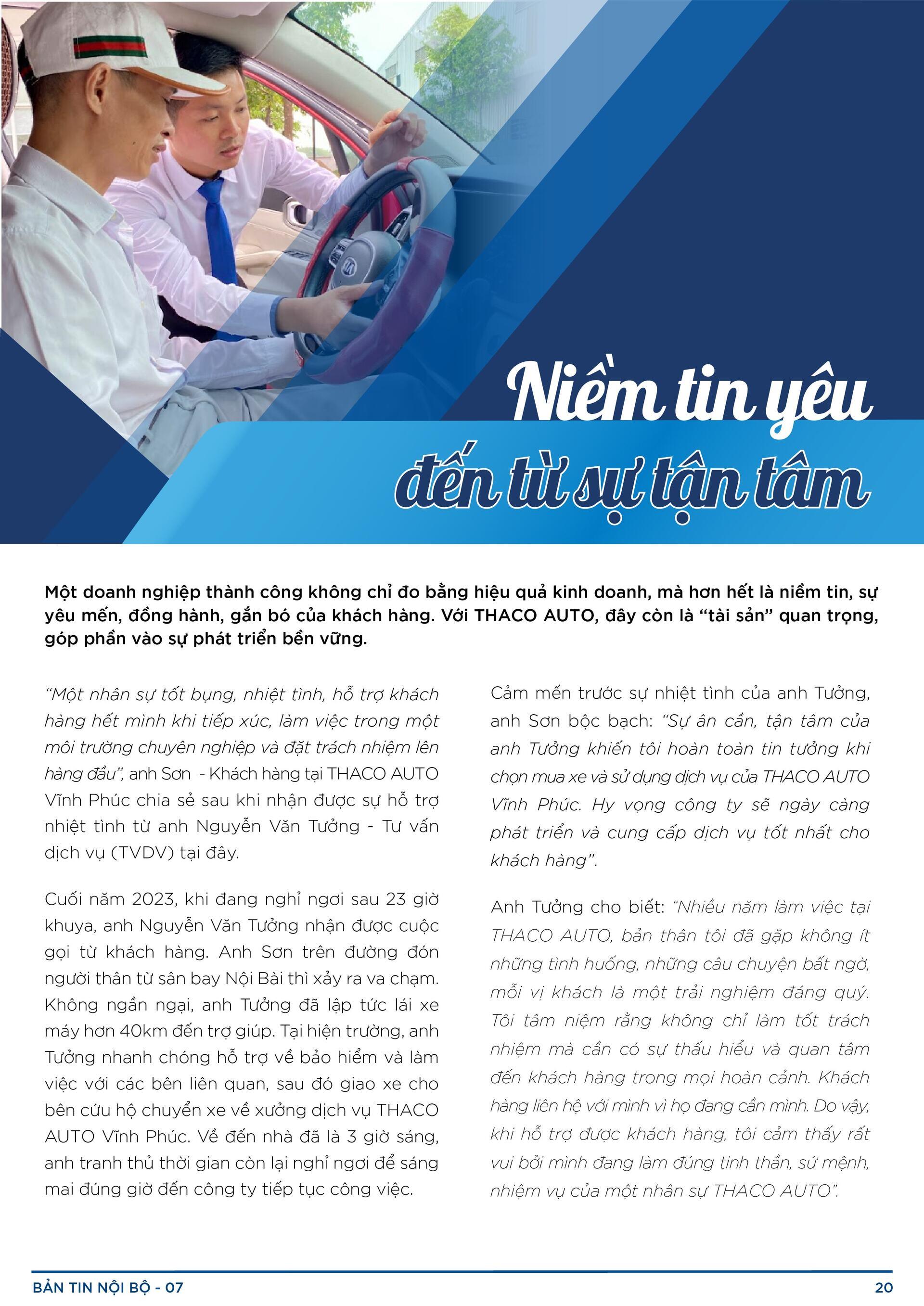 BẢN TIN NỘI BỘ SỐ 7-20