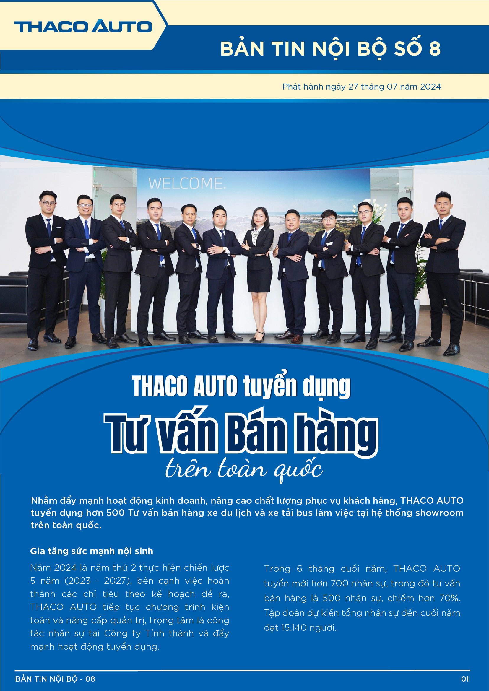 BẢN TIN NỘI BỘ SỐ 8-01