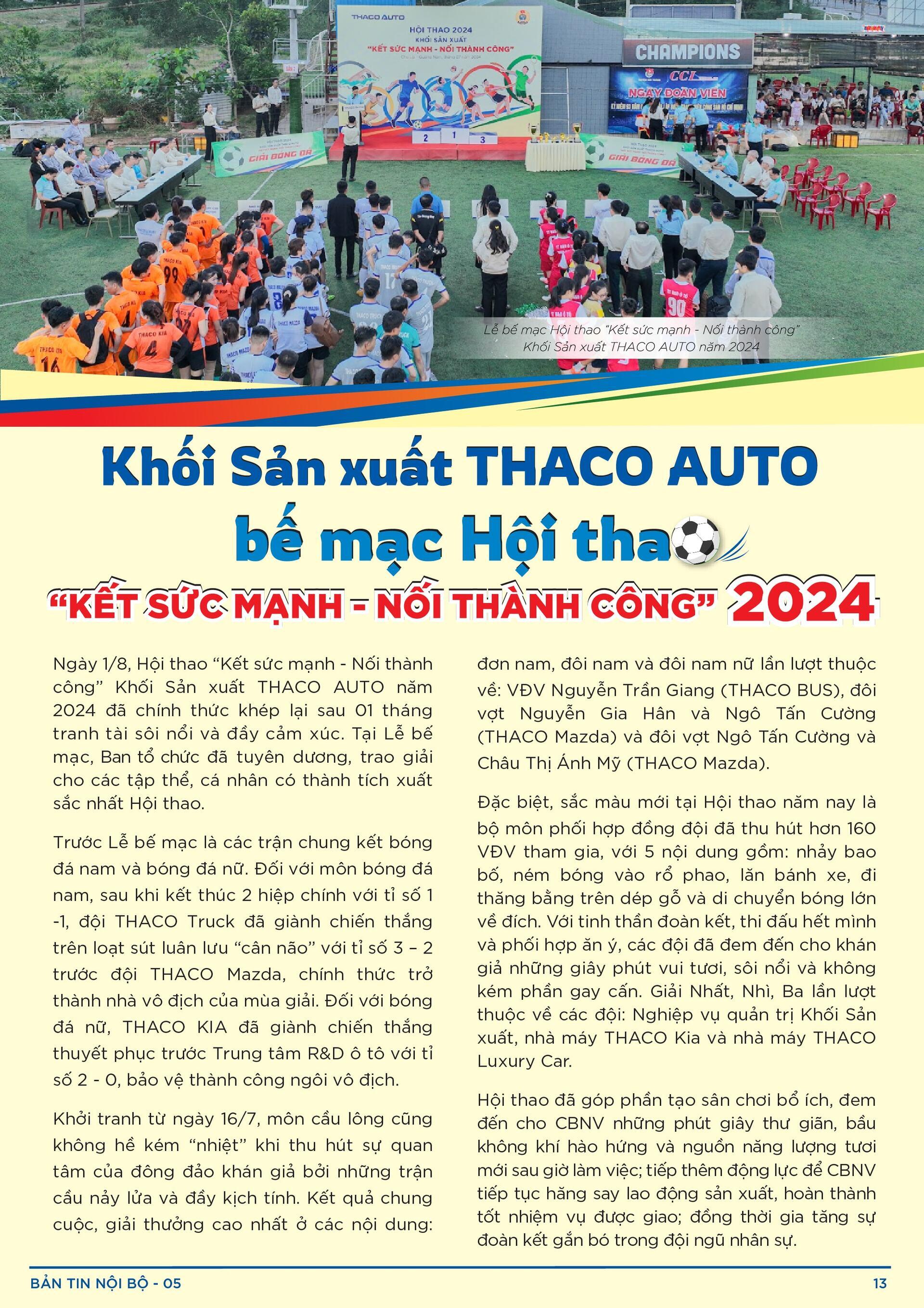 BẢN TIN NỘI BỘ SỐ 9-13