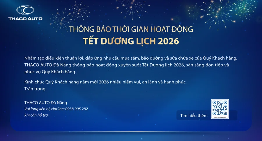 THÔNG BÁO THỜI GIAN HOẠT ĐỘNG TẾT DƯƠNG LỊCH 2026