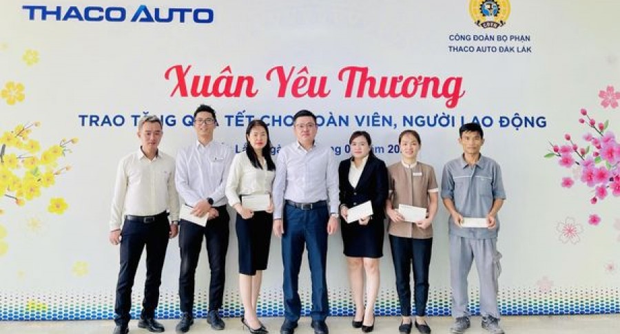 THACO AUTO Đắk Lắk chăm lo đoàn viên, người lao động nhân dịp Tết Giáp Thìn 2024