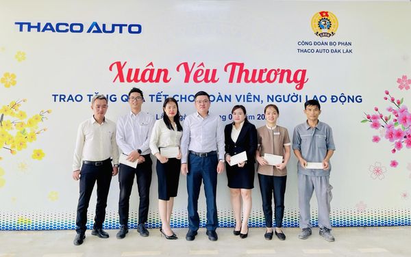 THACO AUTO Đắk Lắk chăm lo đoàn viên, người lao động nhân dịp Tết Giáp Thìn 2024