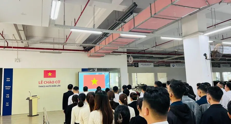 Lễ chào cờ tháng 6: THACO AUTO Đắk Lắk sẵn sàng bứt phá tháng cuối Quý II/2024