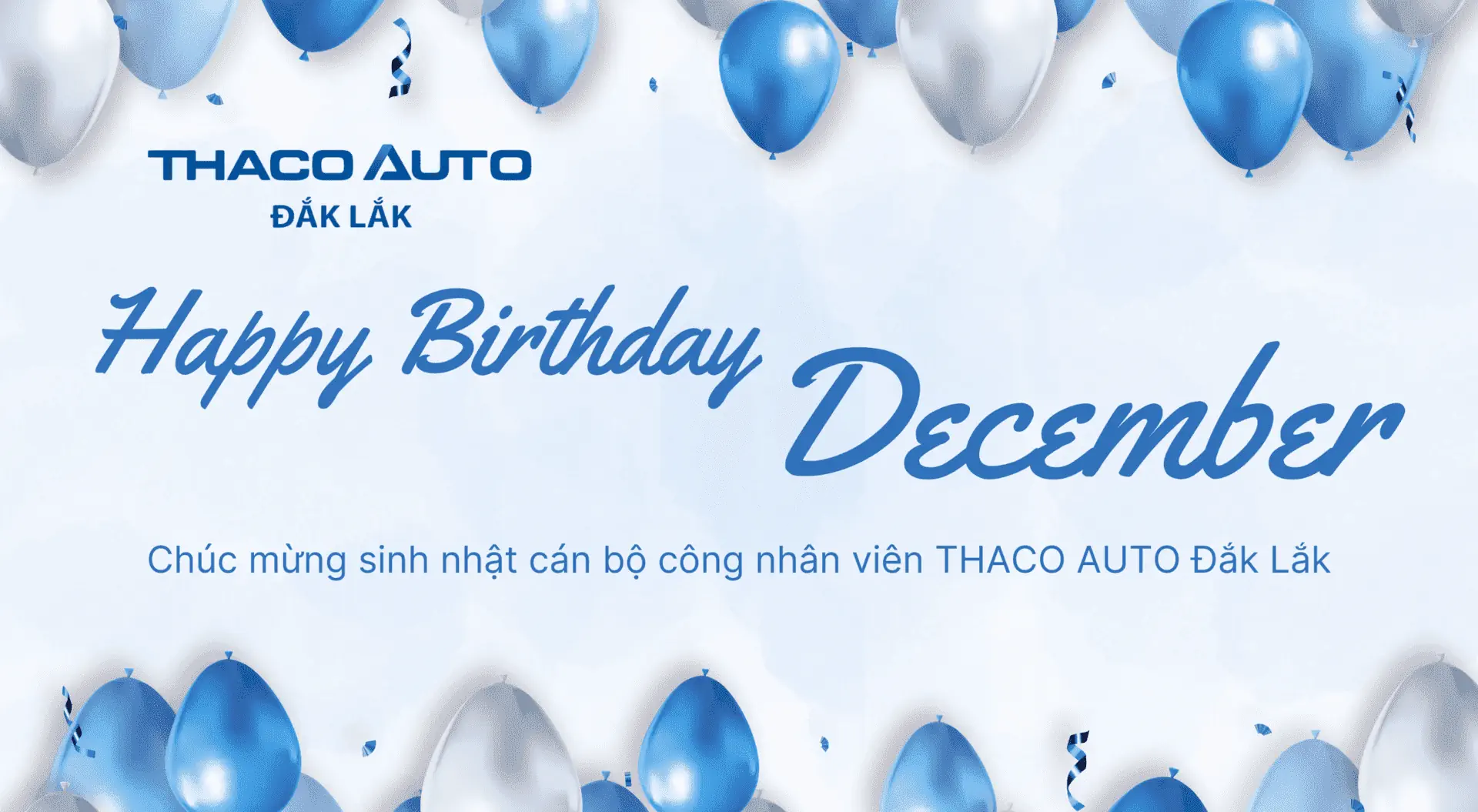 THACO AUTO Đắk Lắk - Chúc mừng sinh nhật cán bộ nhân viên tháng 12