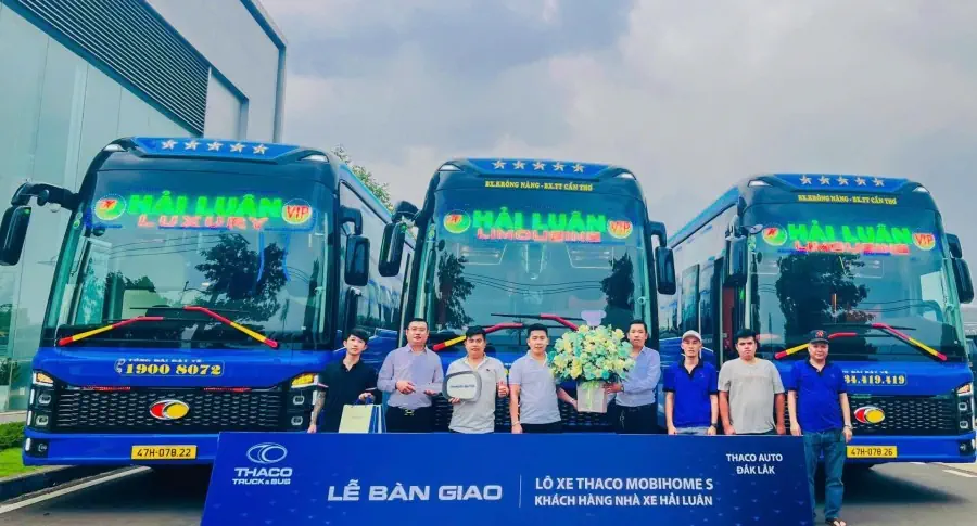 THACO AUTO Tải Bus Đắk Lắk hân hạnh bàn giao lô xe Bus THACO Mobihome