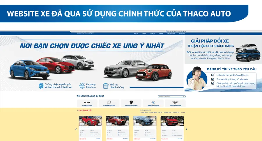 THACO AUTO Đắk Lắk triển khai kinh doanh xe qua sử dụng chính thức của THACO AUTO