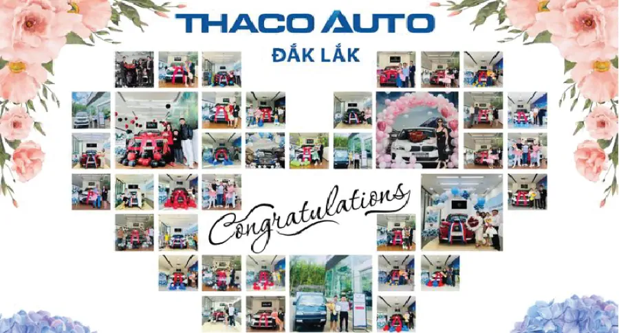 THACO AUTO Đắk Lắk bàn giao xe Kia, Mazda, Peugeot, BMW & Tải Bus đến quý khách hàng thân yêu