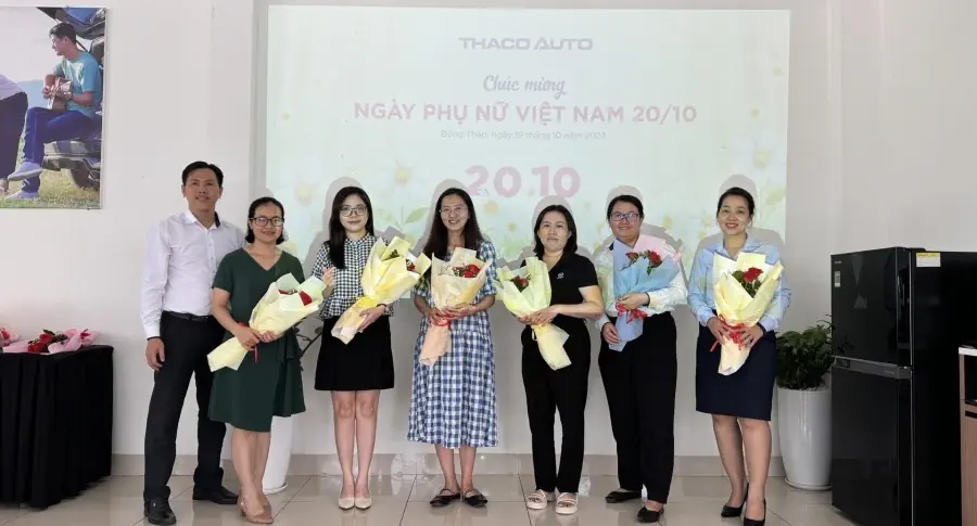 Nữ CBNV THACO AUTO Đồng Tháp rạng rỡ trong Ngày Phụ nữ Việt Nam 20/10