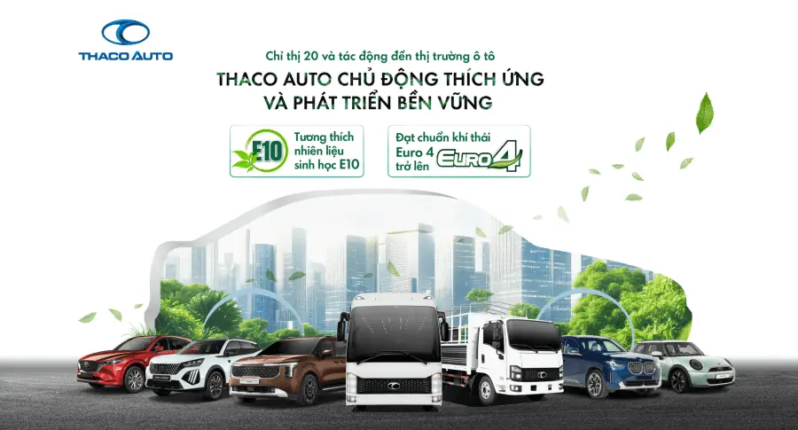 Chỉ thị 20 và tác động đến thị trường ô tô: THACO AUTO chủ động thích ứng và phát triển bền vững