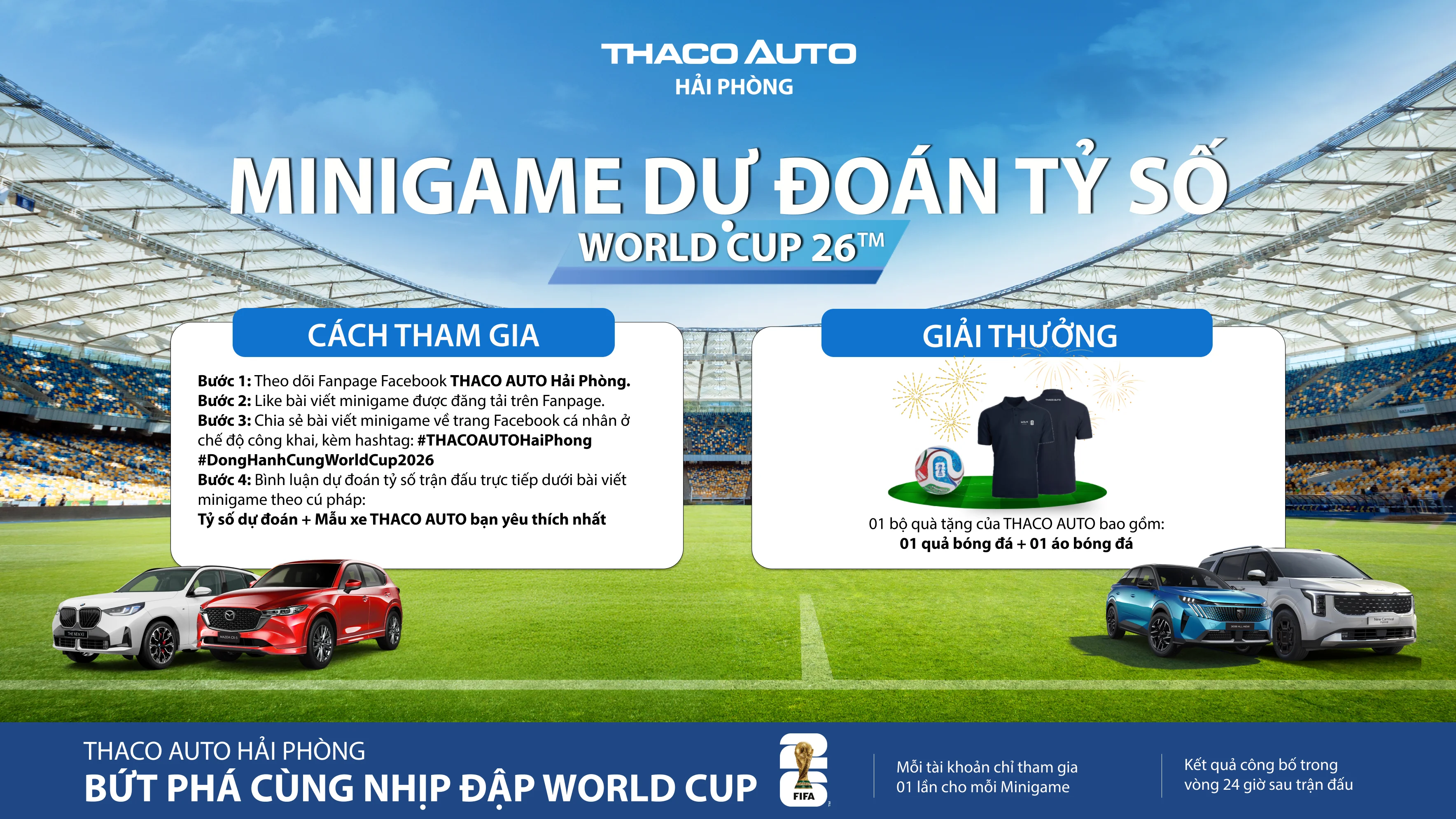 THỂ LỆ MINIGAME “DỰ ĐOÁN TỶ SỐ WORLD CUP 2026”