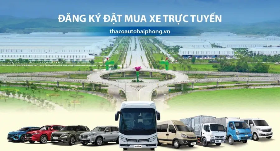 Trải nghiệm tính năng đặt mua xe trực tuyến trên website THACO AUTO Hải Phòng