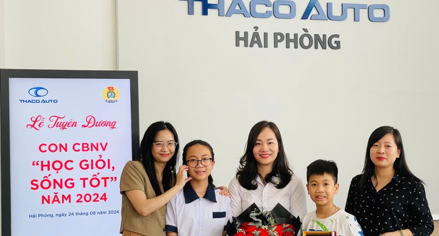 THACO AUTO HẢI PHÒNG TỔ CHỨC TUYÊN DƯƠNG CON CBNV "HỌC GIỎI, SỐNG TỐT" NĂM 2024