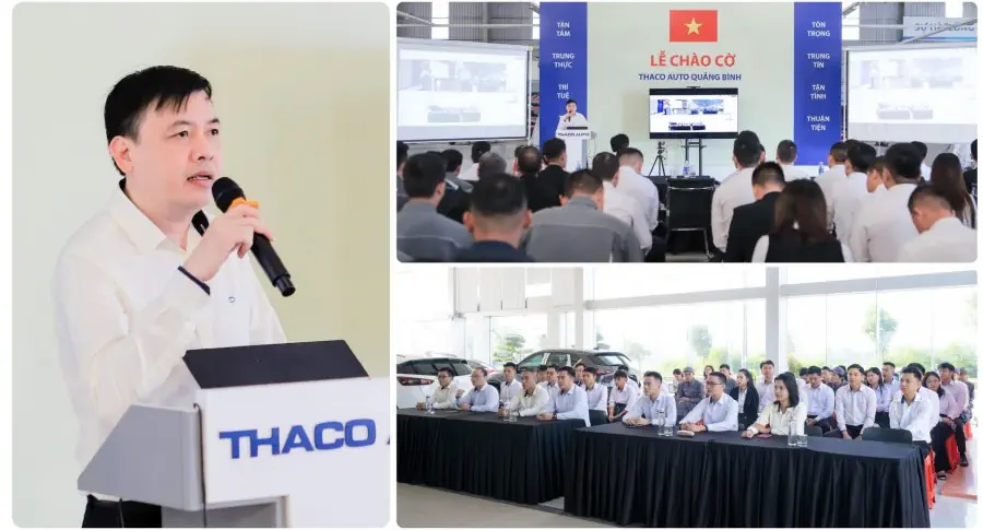Lễ chào cờ tháng 11: THACO AUTO Huế tăng tốc trong tháng cuối cùng ưu đãi 50% lệ phí trước bạ