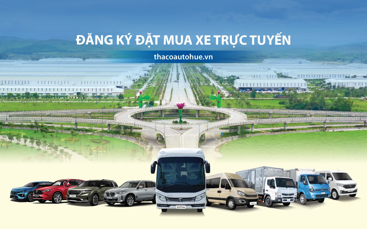 Trải nghiệm tính năng đặt mua xe trực tuyến trên website THACO AUTO Huế