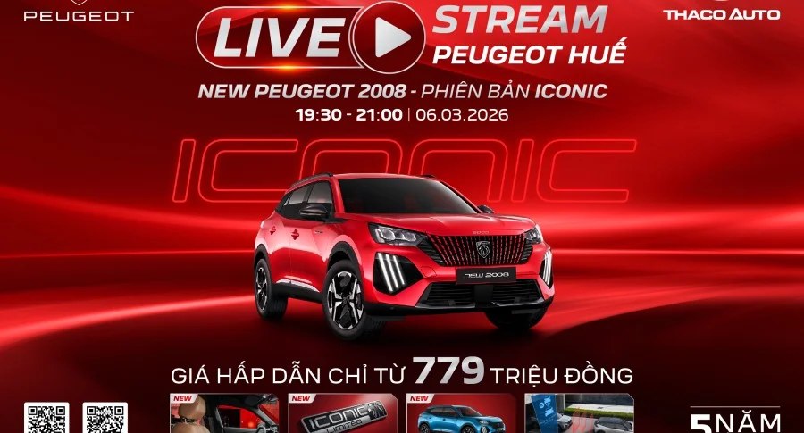 THACO AUTO Huế Livestream giới thiệu New Peugeot 2008 Iconic – SUV đô thị châu Âu hiện đại