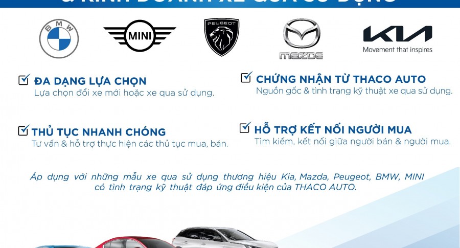 GIẢI PHÁP ĐỔI XE & KINH DOANH XE QUA SỬ DỤNG CÙNG THACO AUTO HUẾ