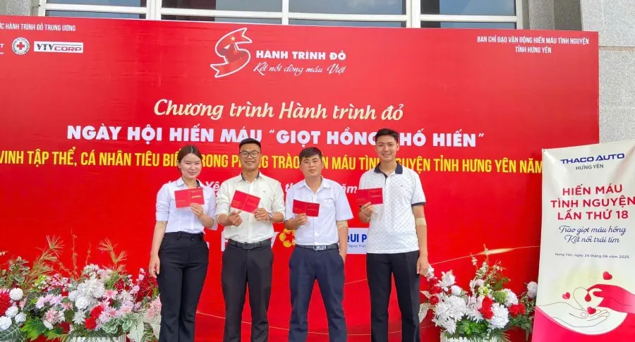 THACO AUTO HƯNG YÊN HƯỞNG ỨNG NGÀY HỘI HIẾN MÁU TÌNH NGUYỆN LẦN THỨ 18 NĂM 2025