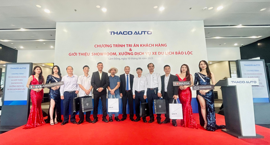 THACO AUTO Lâm Đồng tri ân khách hàng và giới thiệu showroom, xưởng dịch vụ xe du lịch Bảo Lộc, Lâm Đồng
