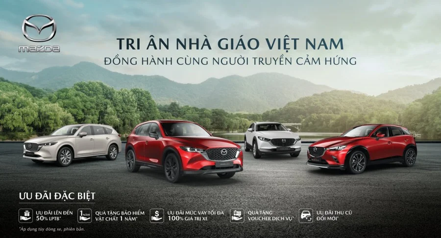 MAZDA ƯU ĐÃI ĐẶC BIỆT TRI ÂN NHÀ GIÁO VIỆT NAM 20.11