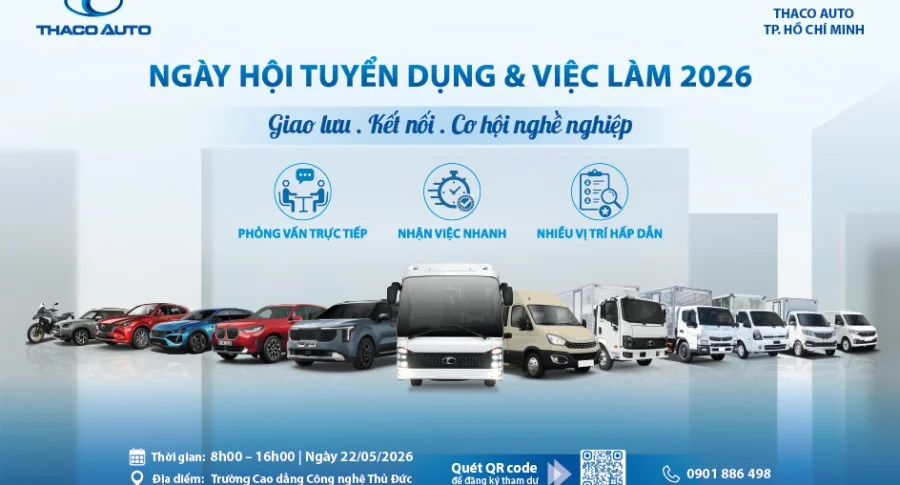 THACO AUTO TP.HCM THAM GIA NGÀY HỘI VIỆC LÀM & TUYỂN DỤNG NĂM 2026