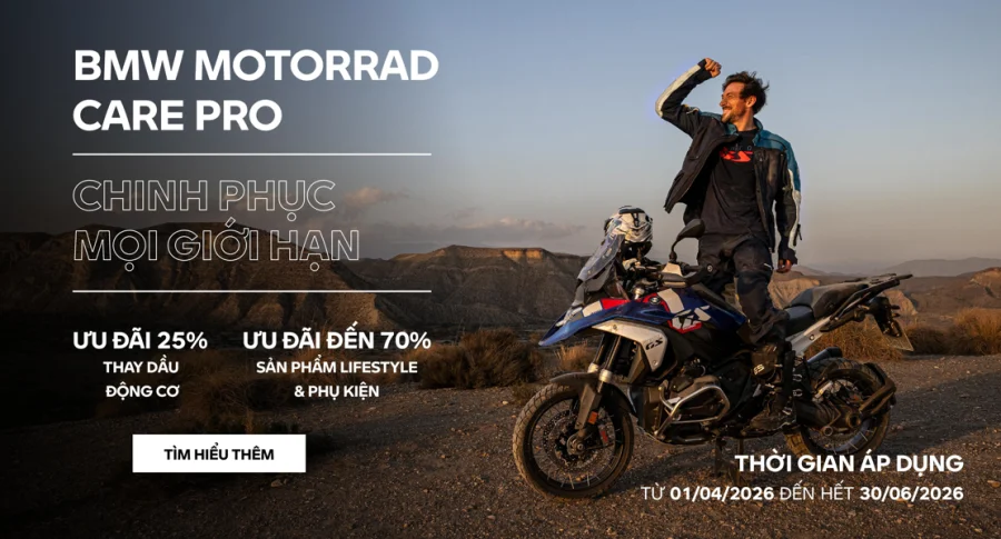 BMW MOTORRAD VIỆT NAM TRIỂN KHAI CHƯƠNG TRÌNH ƯU ĐÃI BMW MOTORRAD CARE PRO