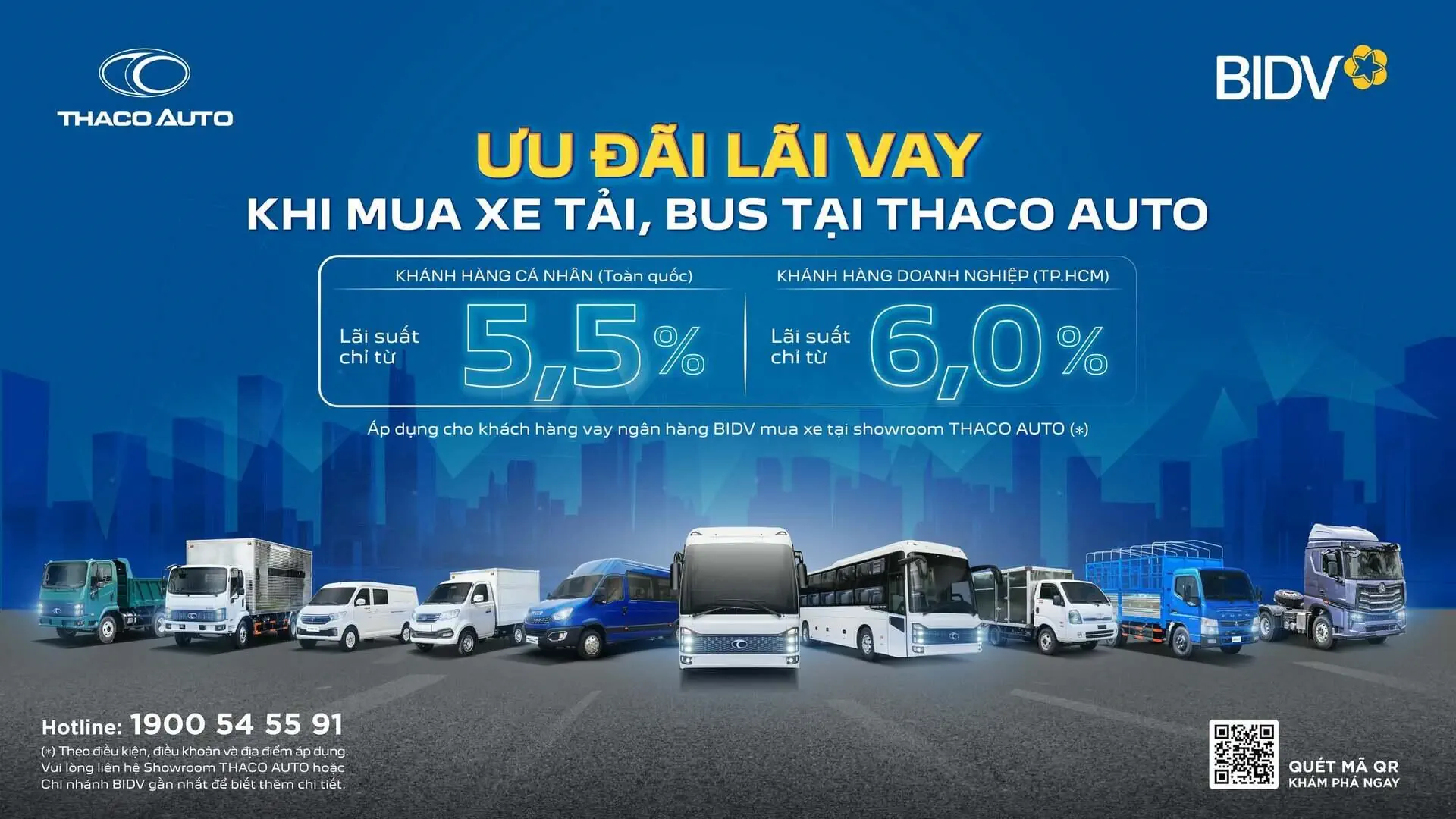THACO AUTO hợp tác BIDV triển khai gói vay ưu đãi khi mua xe tải, bus thương hiệu THACO Truck, THACO Bus