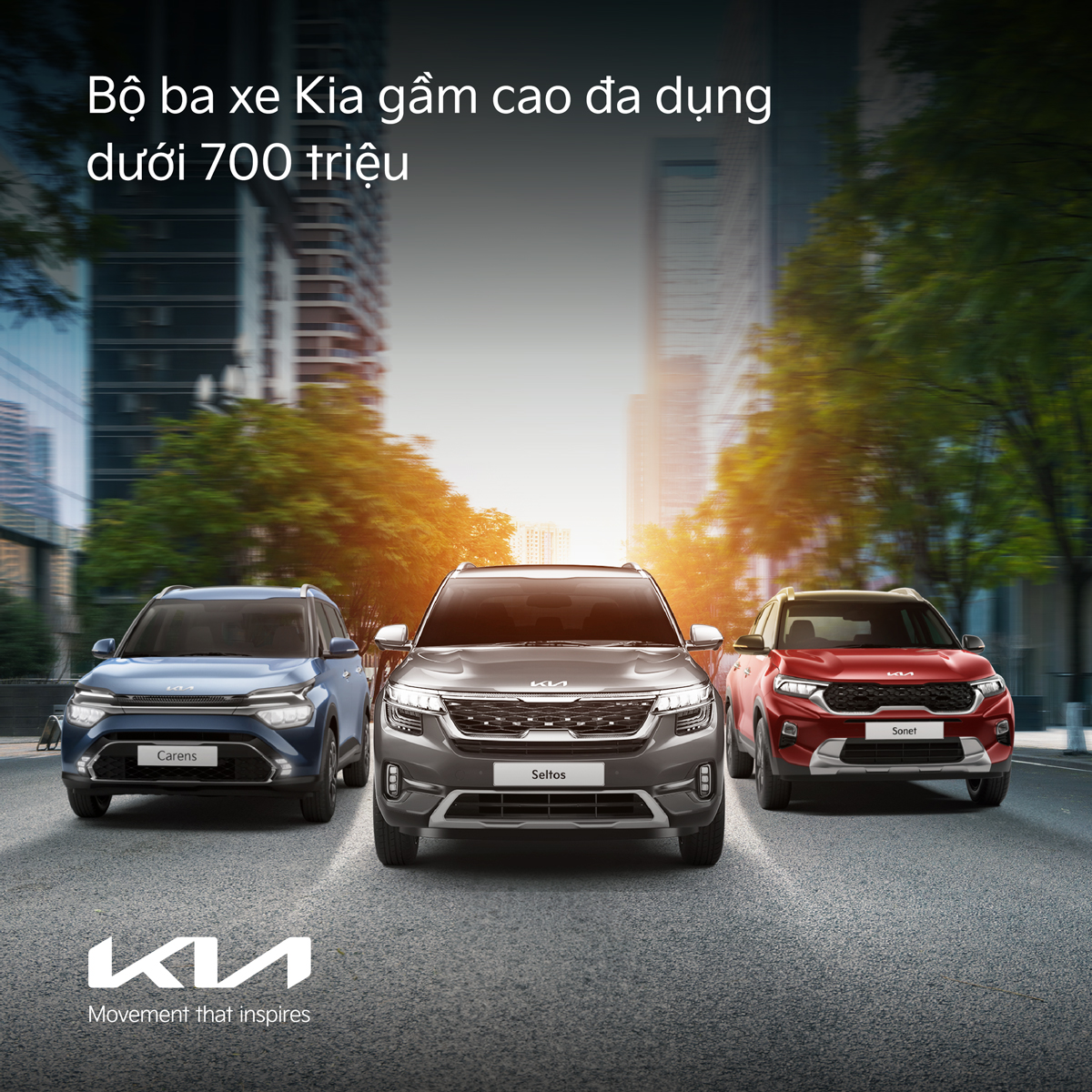 Bộ ba xe gầm cao đa dụng dưới 700 triệu của Kia