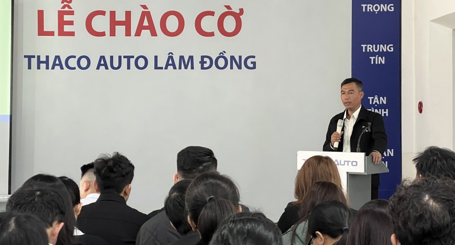 Chào cờ tháng 4/ 2024: THACO AUTO Lâm Đồng Tổng Kết Quý I Năm 2024