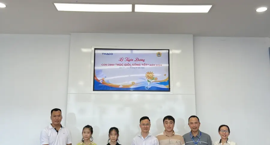 THACO AUTO  Lạng Sơn tổ chức tuyên dương con CBNV “Học giỏi, sống tốt” năm 2024