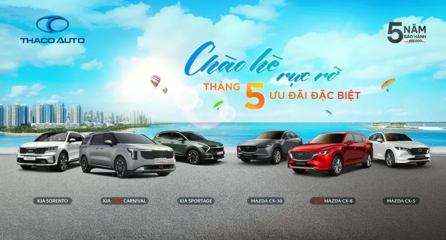 CHÀO HÈ RỰC RỠ CÙNG THACO AUTO VỚI ƯU ĐÃI ĐẶC BIỆT