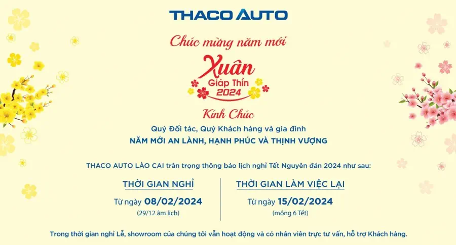 THÔNG BÁO LỊCH TRỰC TẾT GIÁP THÌN 2024