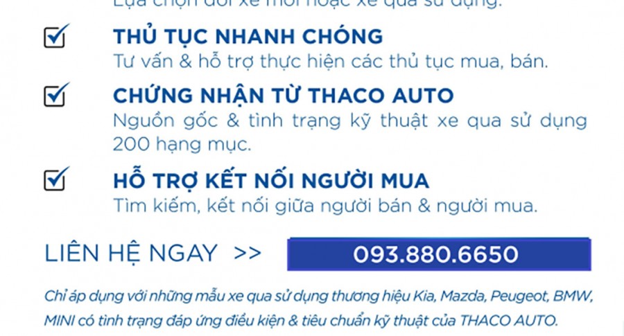 THACO AUTO NGUYỄN VĂN CỪ - GIẢI PHÁP ĐỔI XE & KINH DOANH XE QUA SỬ DỤNG