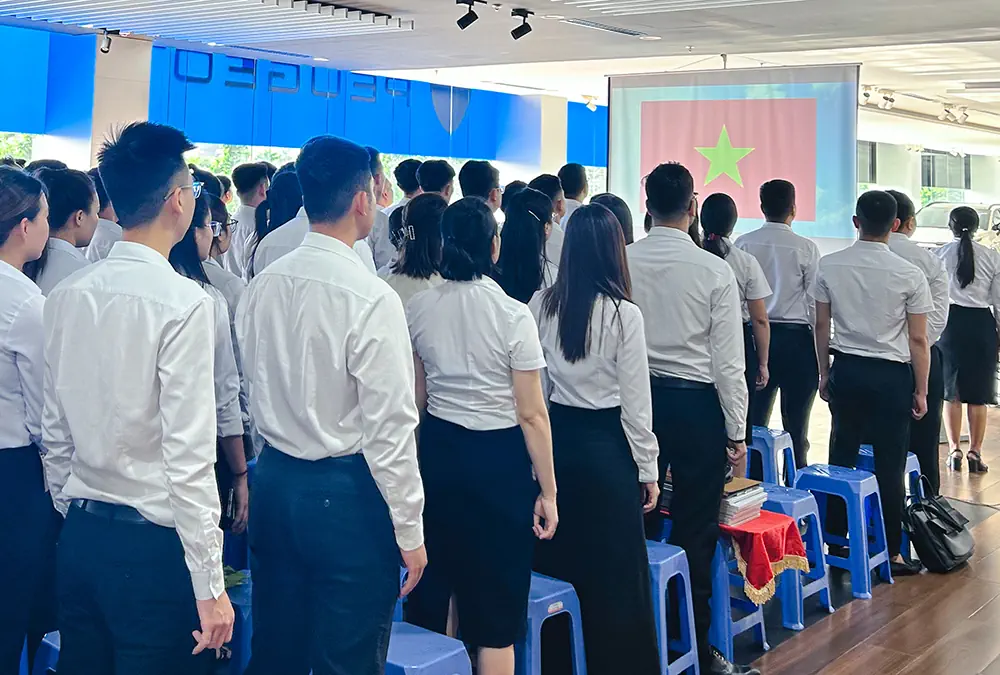 Chương trình chào cờ tháng 8/2024 tại THACO AUTO Long Biên - Hà Nội