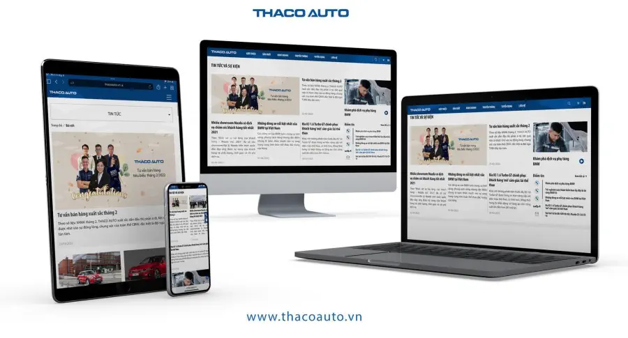 THACO AUTO ra mắt website với giao diện thân thiện