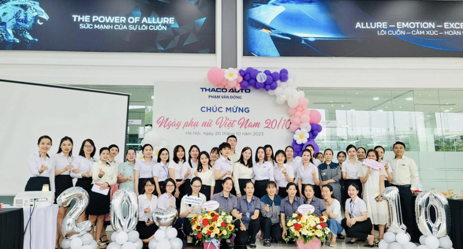 Nhiều hoạt động ý nghĩa chúc mừng ngày Phụ nữ Việt Nam 20/10 tại THACO AUTO