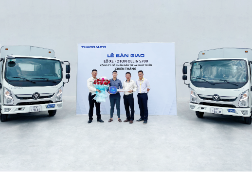 THACO AUTO Tiền Giang bàn giao lô xe Foton Ollin S700 và Kia Soluto cho Công ty Cổ phần Chiến Thắng