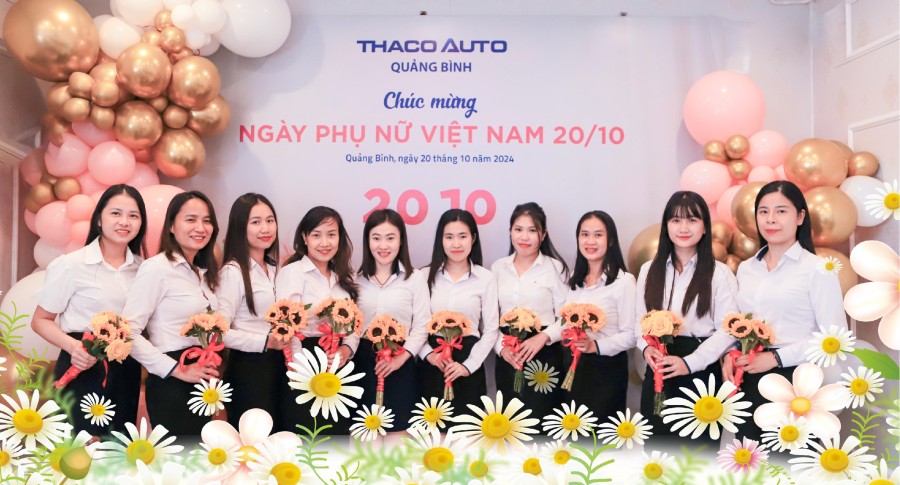 Nữ CBNV THACO AUTO Quảng Bình rạng rỡ trong Ngày Phụ nữ Việt Nam 20/10