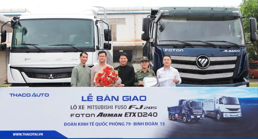 Lễ bàn giao lô xe tải Mitsubishi  Fuso FJ285 & Foton Auman ETX D240