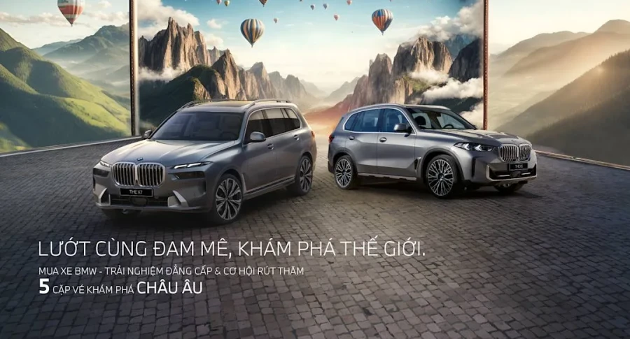 Cơ hội trúng thưởng chuyến du lịch Châu Âu khi mua xe BMW trong năm mới Ất Tỵ