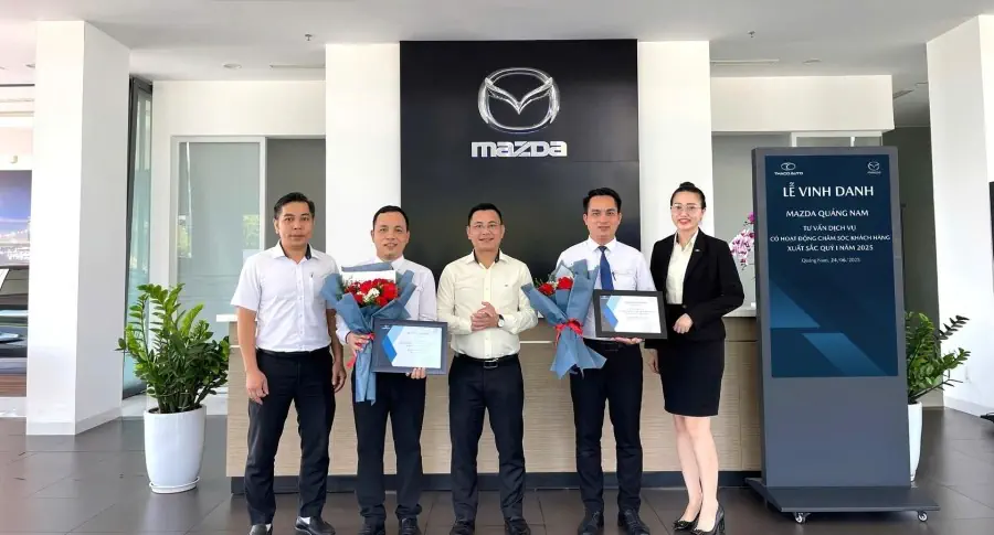 THACO AUTO QUẢNG NAM VINH DANH TVDV XUẤT SẮC TẠI CHƯƠNG TRÌNH MAZDA VOC QUÝ I/2025