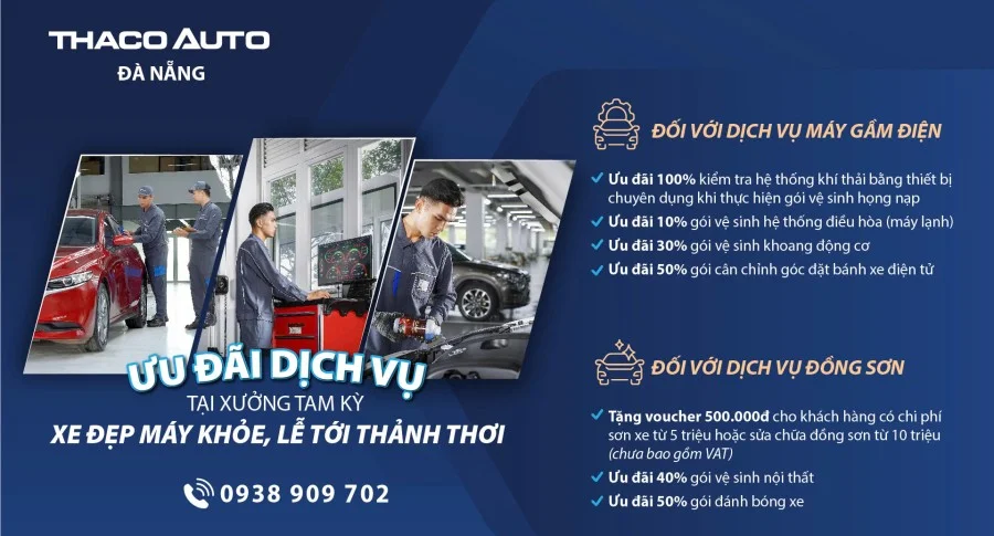 ƯU ĐÃI DỊCH VỤ TẠI XƯỞNG TAM KỲ – XE ĐẸP MÁY KHỎE, LỄ TỚI THẢNH THƠI