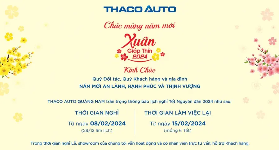 THÔNG BÁO LỊCH TRỰC TẾT NGUYÊN ĐÁN GIÁP THÌN 2024