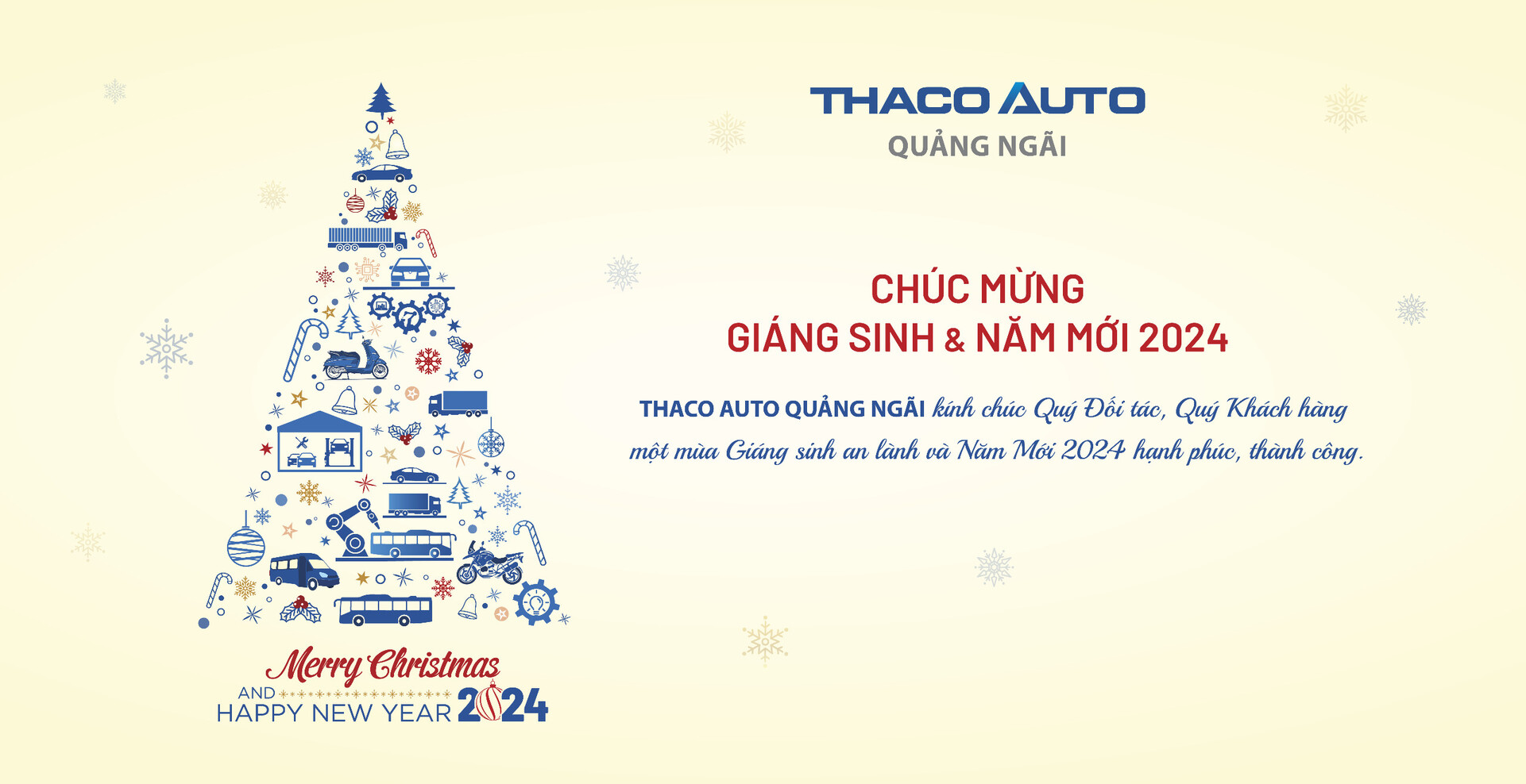 THACO AUTO QUẢNG NGÃI - CHÚC MỪNG GIÁNG SINH, NĂM MỚI 2024