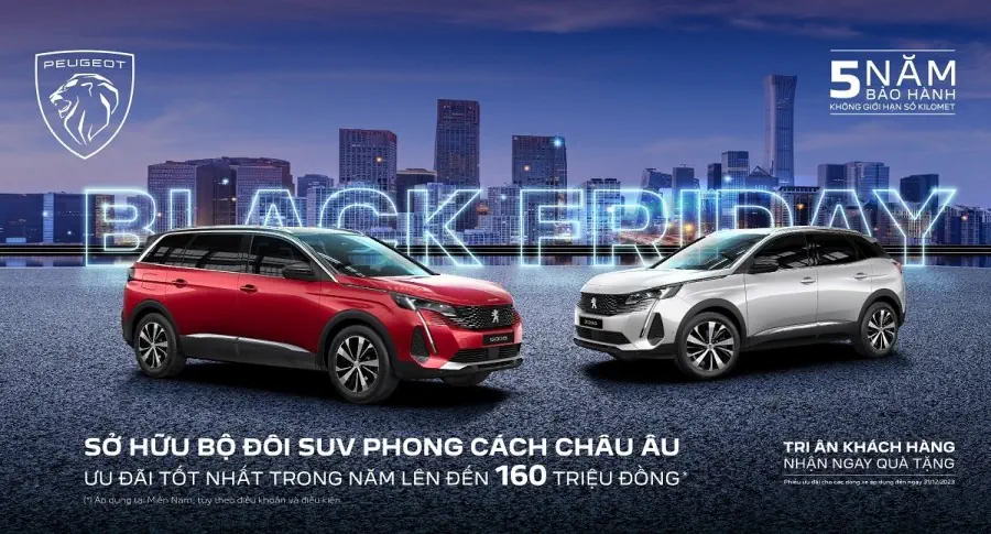 CƠ HỘI SỞ HỮU BỘ ĐÔI SUV CHÂU ÂU VỚI ƯU ĐÃI LÊN ĐẾN 160 TRIỆU ĐỒNG TẠI PEUGOET QUẢNG NGÃI