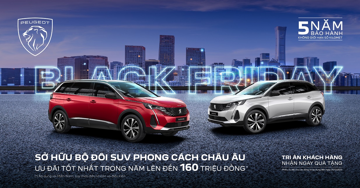 CƠ HỘI SỞ HỮU BỘ ĐÔI SUV CHÂU ÂU VỚI ƯU ĐÃI LÊN ĐẾN 160 TRIỆU ĐỒNG TẠI PEUGOET QUẢNG NGÃI