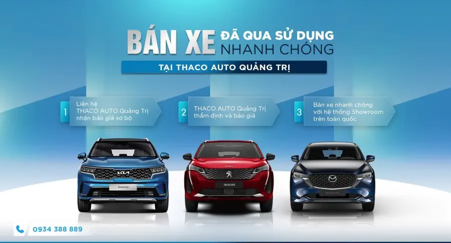 Bán xe đã qua sử dụng nhanh chóng tại THACO AUTO Quảng Trị