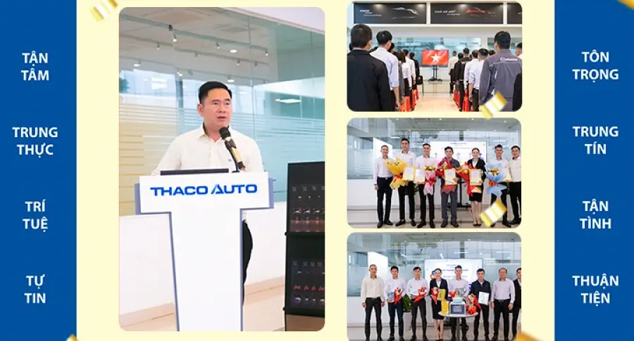 Lễ chào cờ tháng 11: THACO AUTO Quảng Trị tăng tốc trong tháng cuối cùng ưu đãi 50% lệ phí trước bạ
