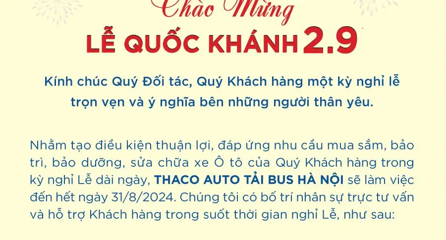 Chào mừng Lễ Quốc Khánh 2.9